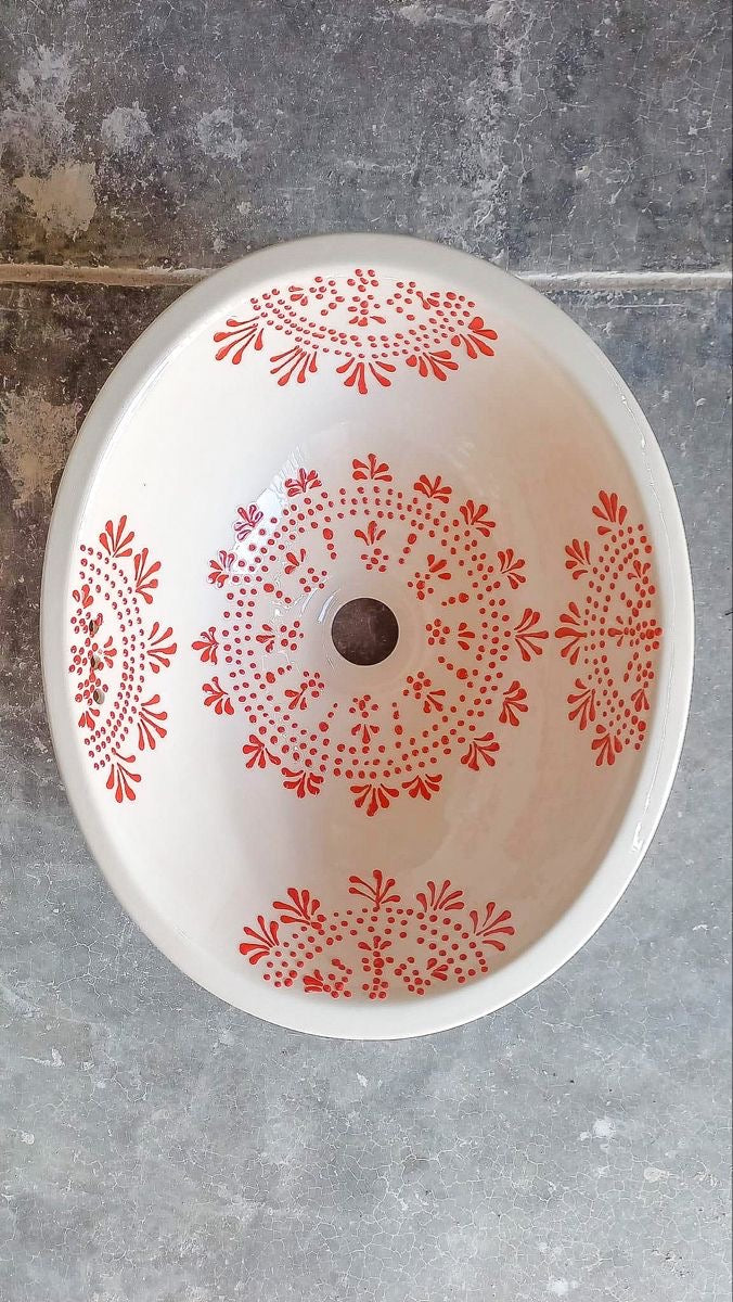 Traditional Mexican Ceramic Bathroom Sink