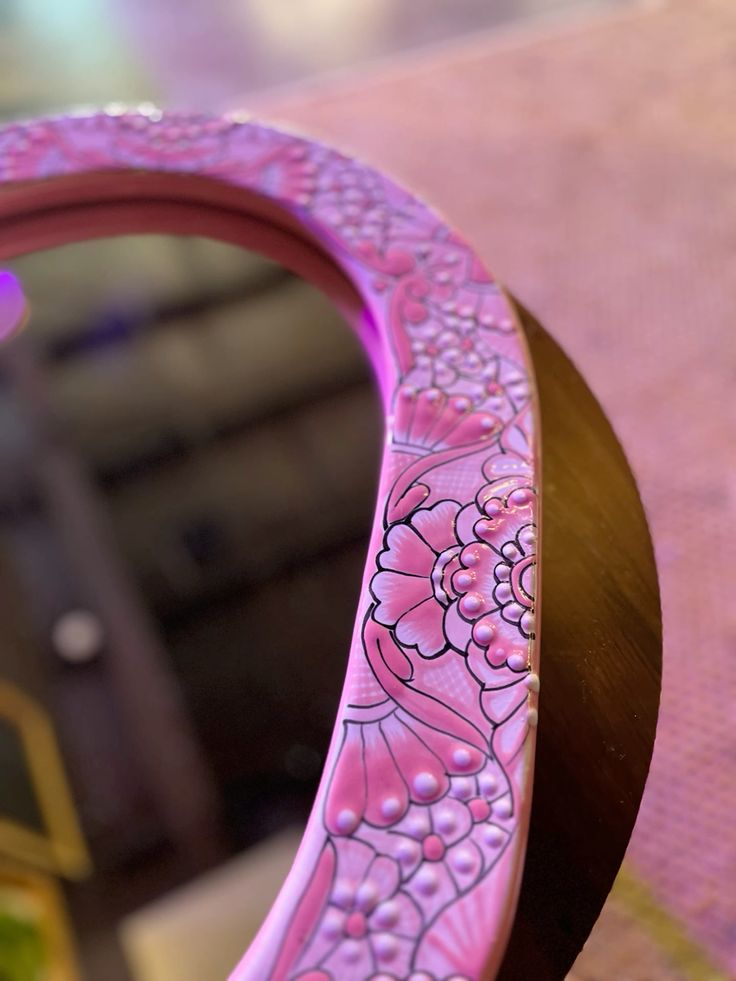 Pink Talavera Mirror