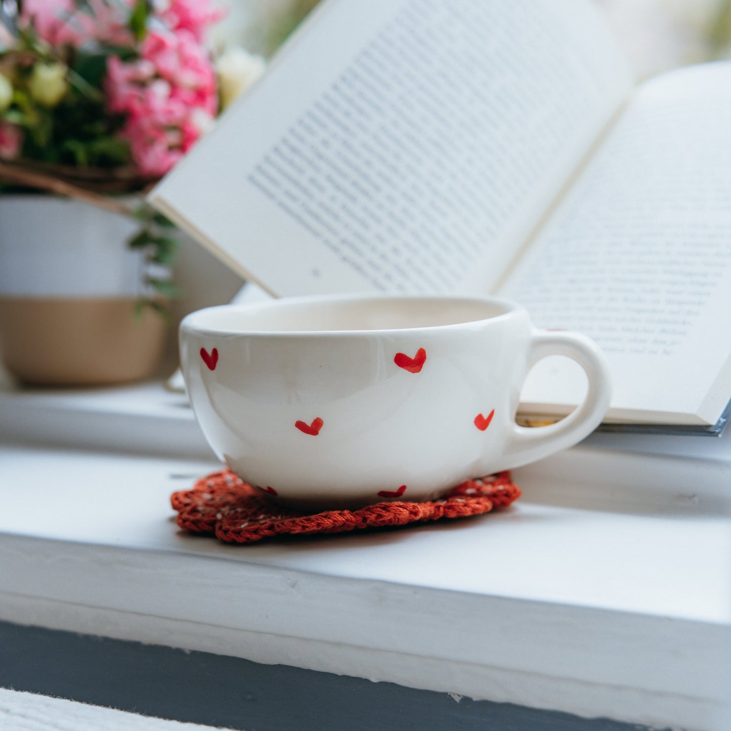 Handmade Heart Mug + Premium Coffee Gift Set