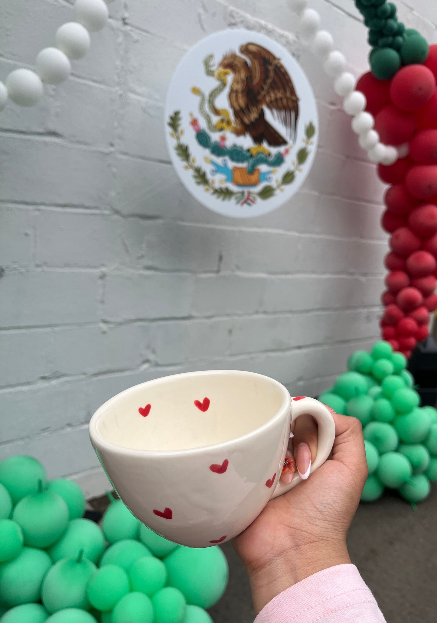 Ceramic Heart Mug Teacup Style