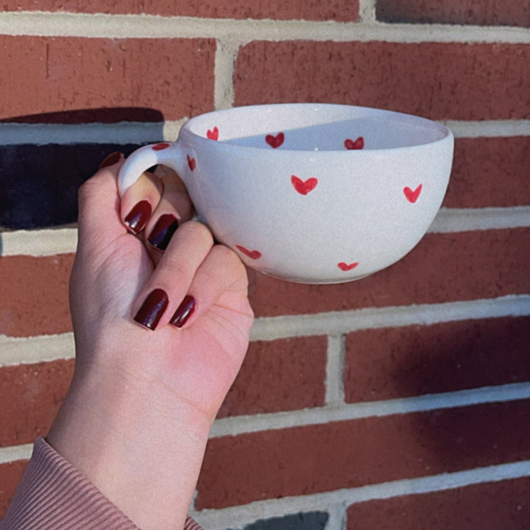 Handmade Heart Mug + Premium Coffee Gift Set