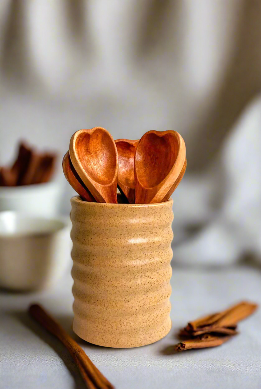 Heart Shaped Wood Spoon