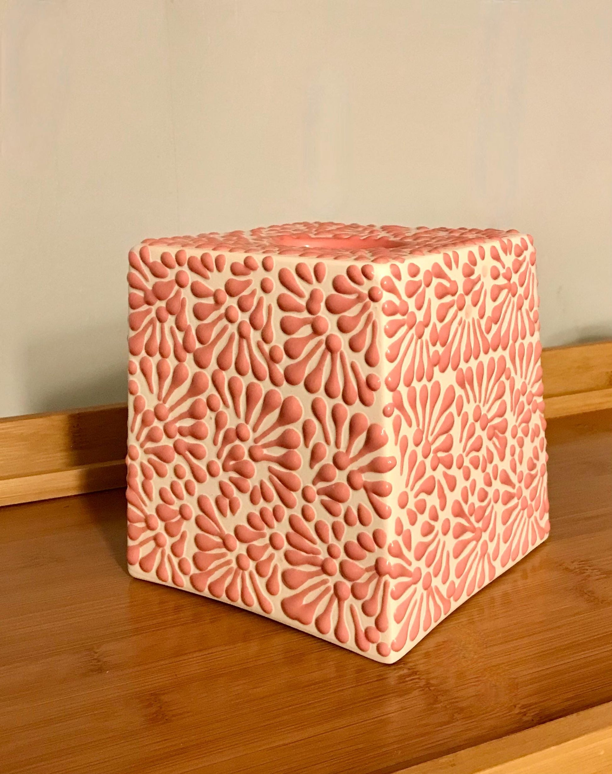 Talavera Tissue Box Cover Pink or Multicolor Made in Mexico Unique Artisan Home Decor Mexican Pottery Tissue Box Talavera Decor Handmade