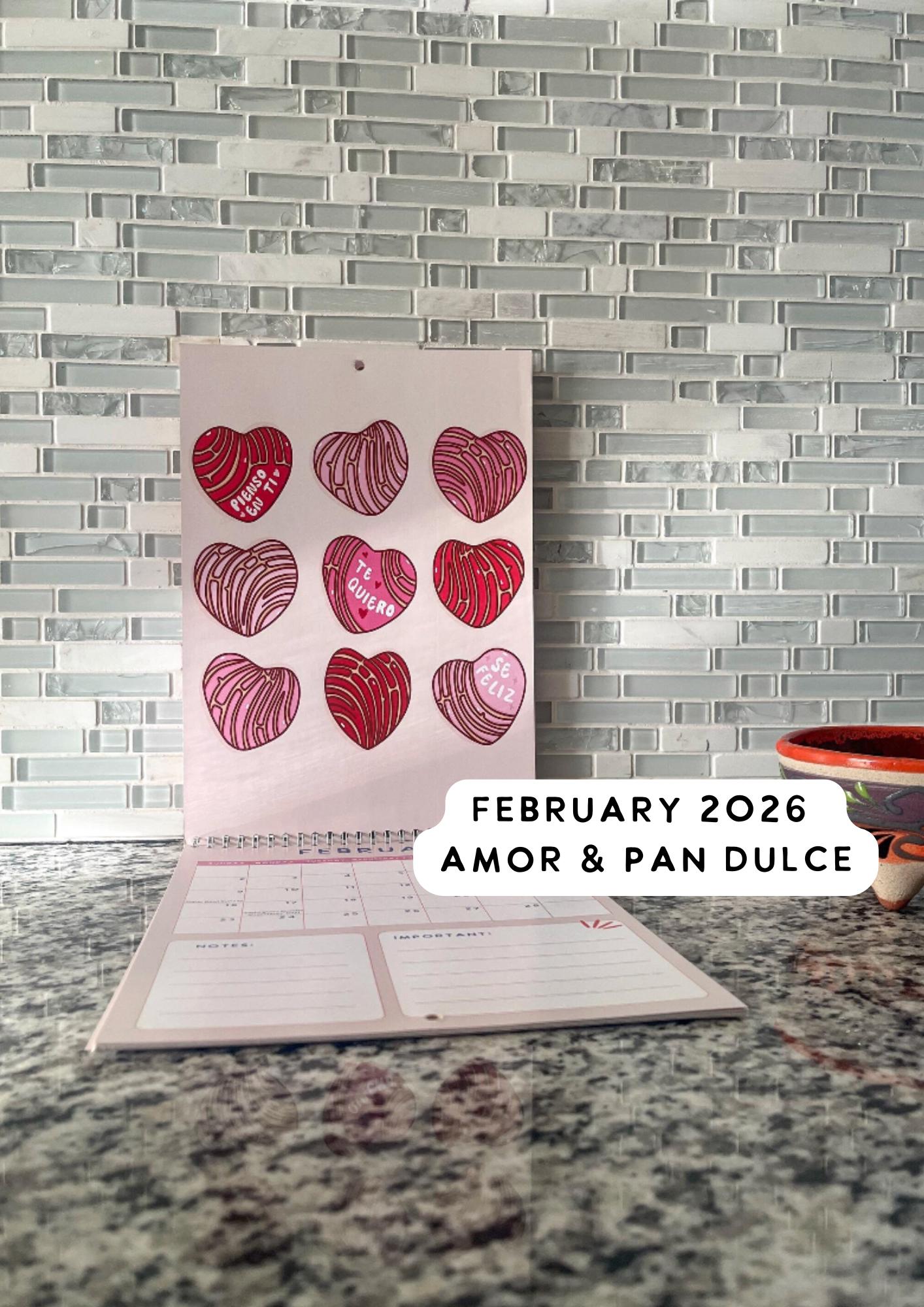 Preorder 2026 Illustrated Wall Calendar Hand Drawn Art Double Page Wall Calendar Mexican Inspired Illustrated 12 Month Calendar Sunday Start