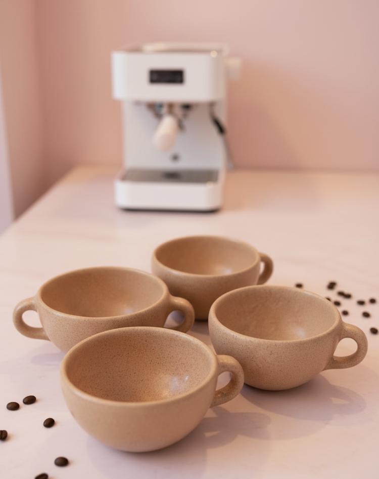 Handmade Speckled Ceramic Mug 8 oz High-Fired Mexican Pottery Coffee Cup