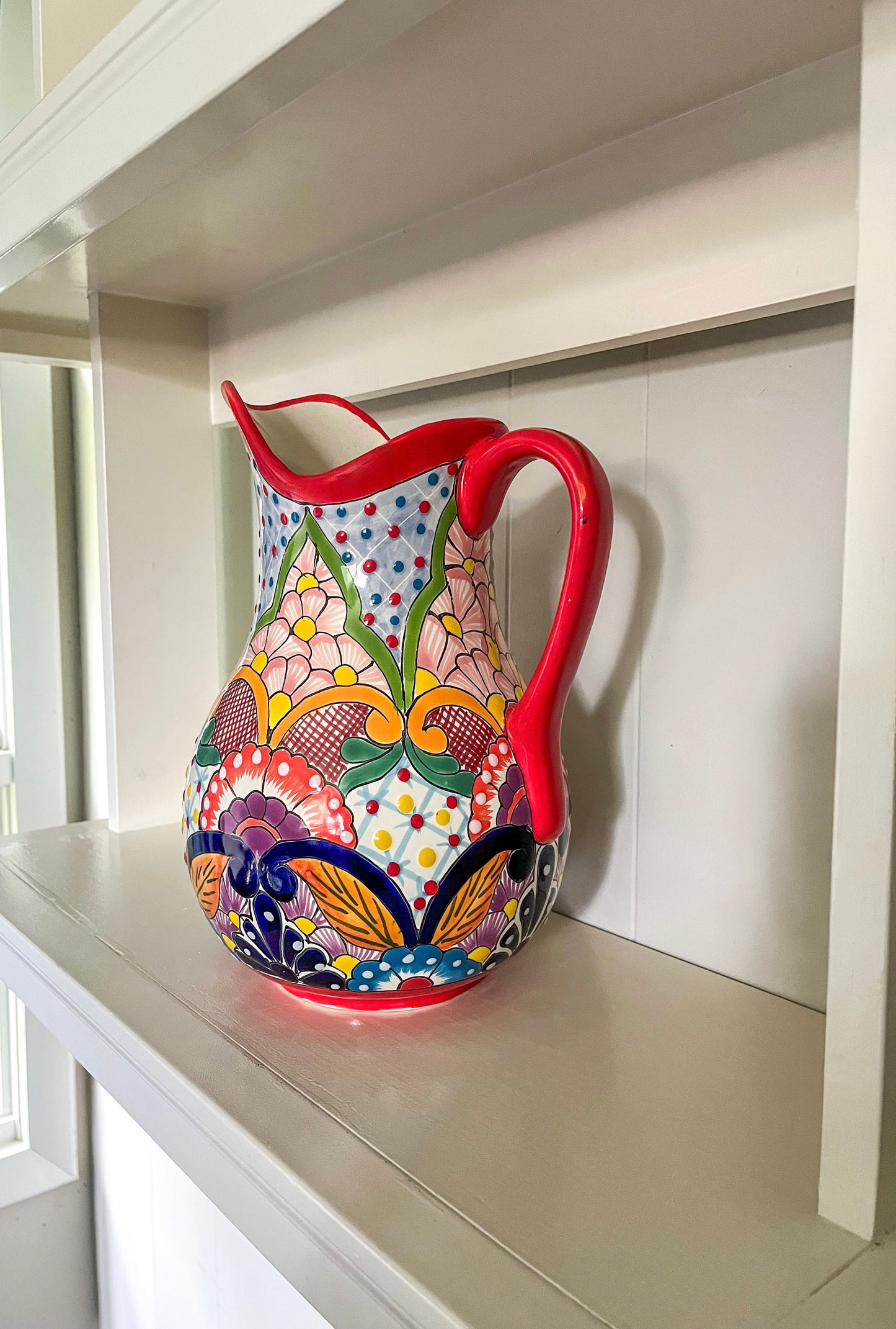 Talavera Pitcher Jar with 6 Glasses