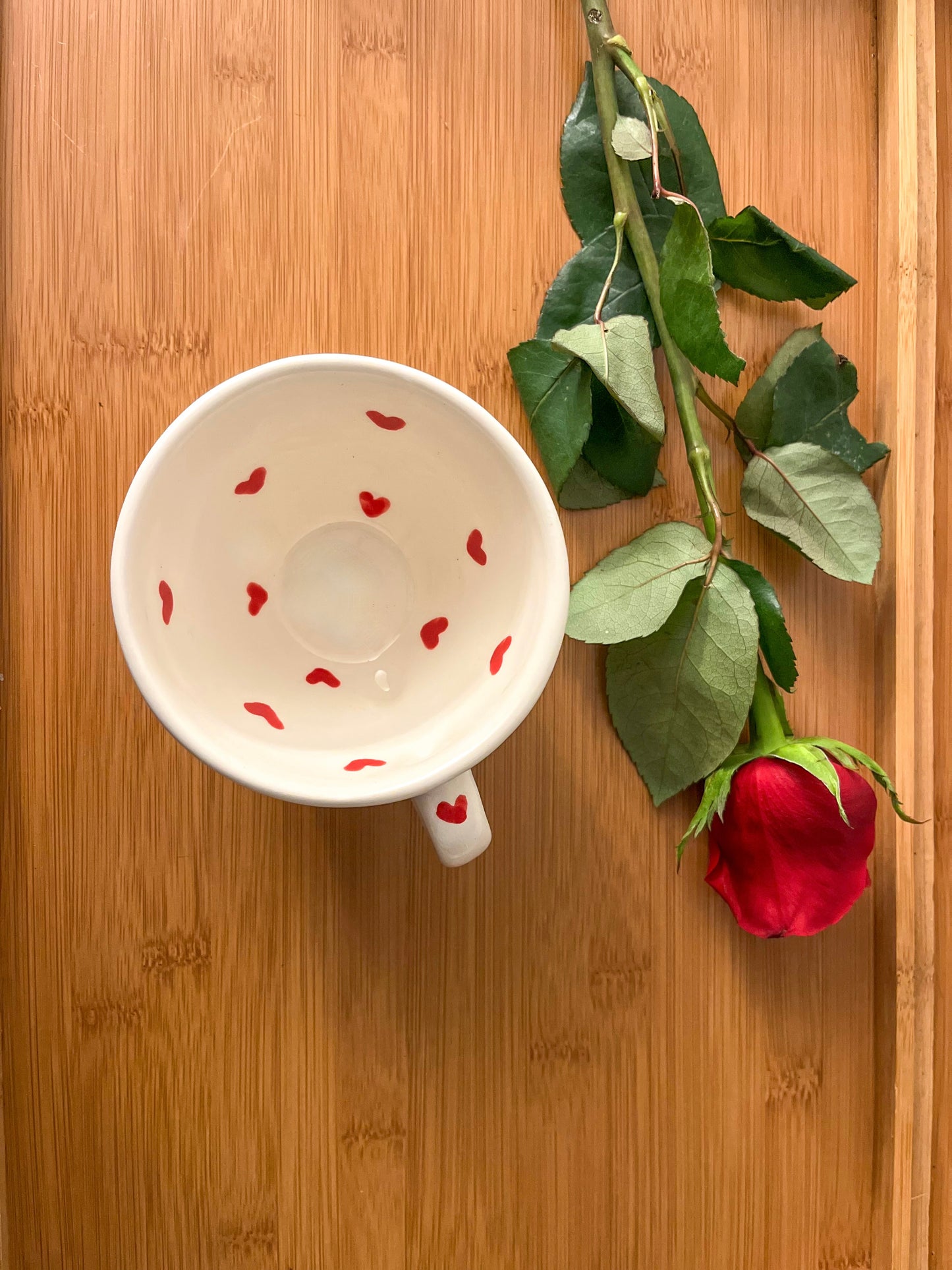 Ceramic Heart Mug Teacup Style