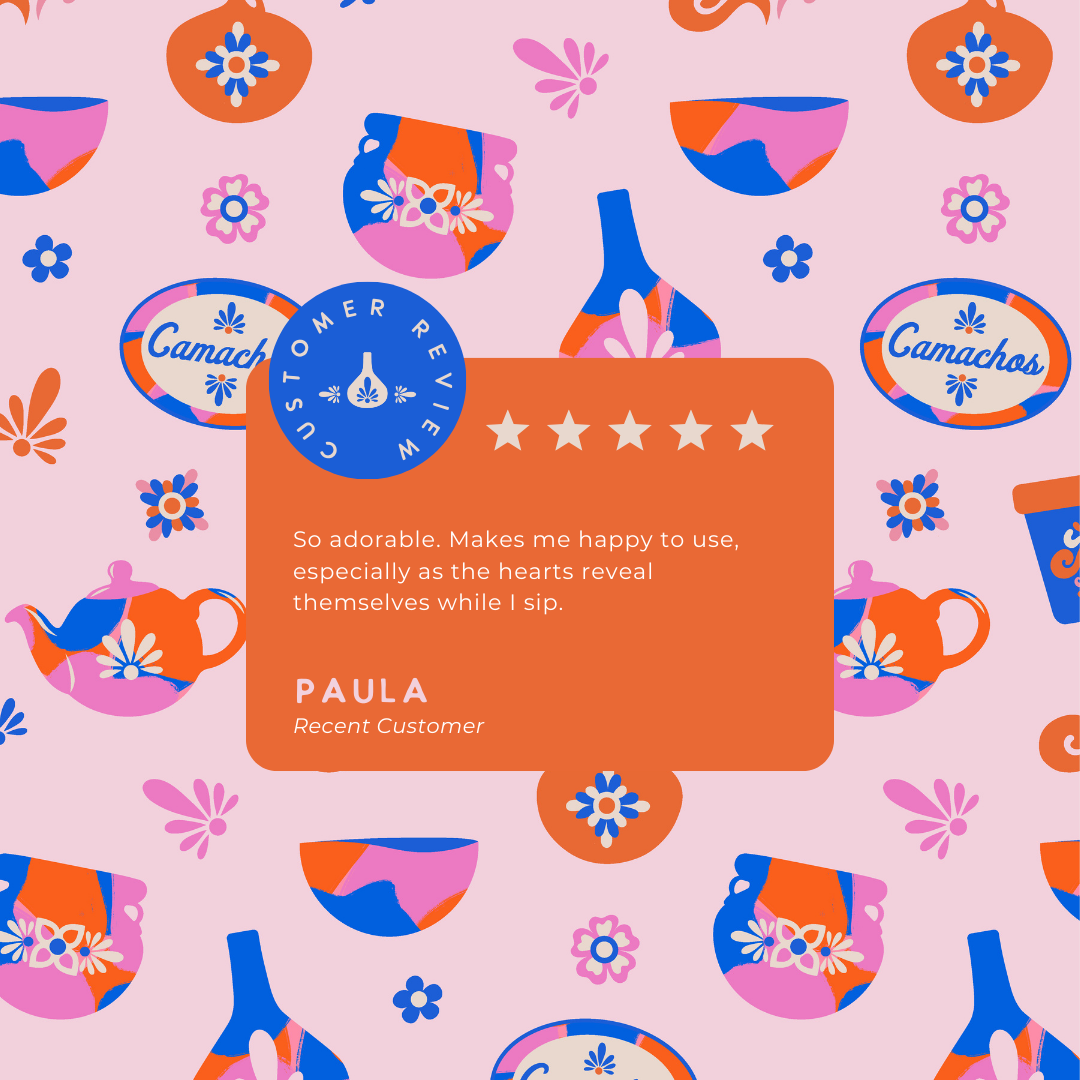 So adorable. Makes me happy to use, especially as the hearts reveal themselves while I sip– A Very Happy Customer <3