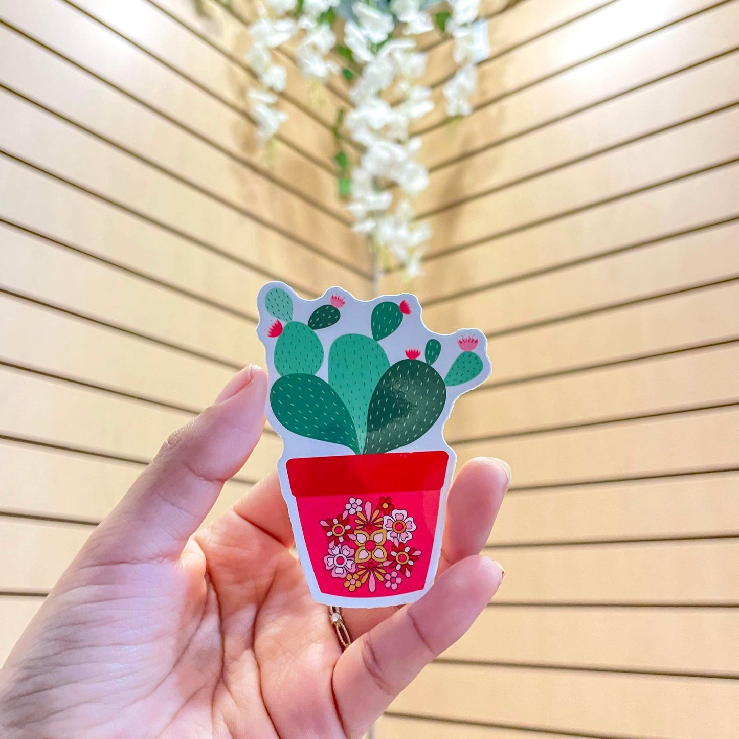 Hot Pink Cactus Sticker