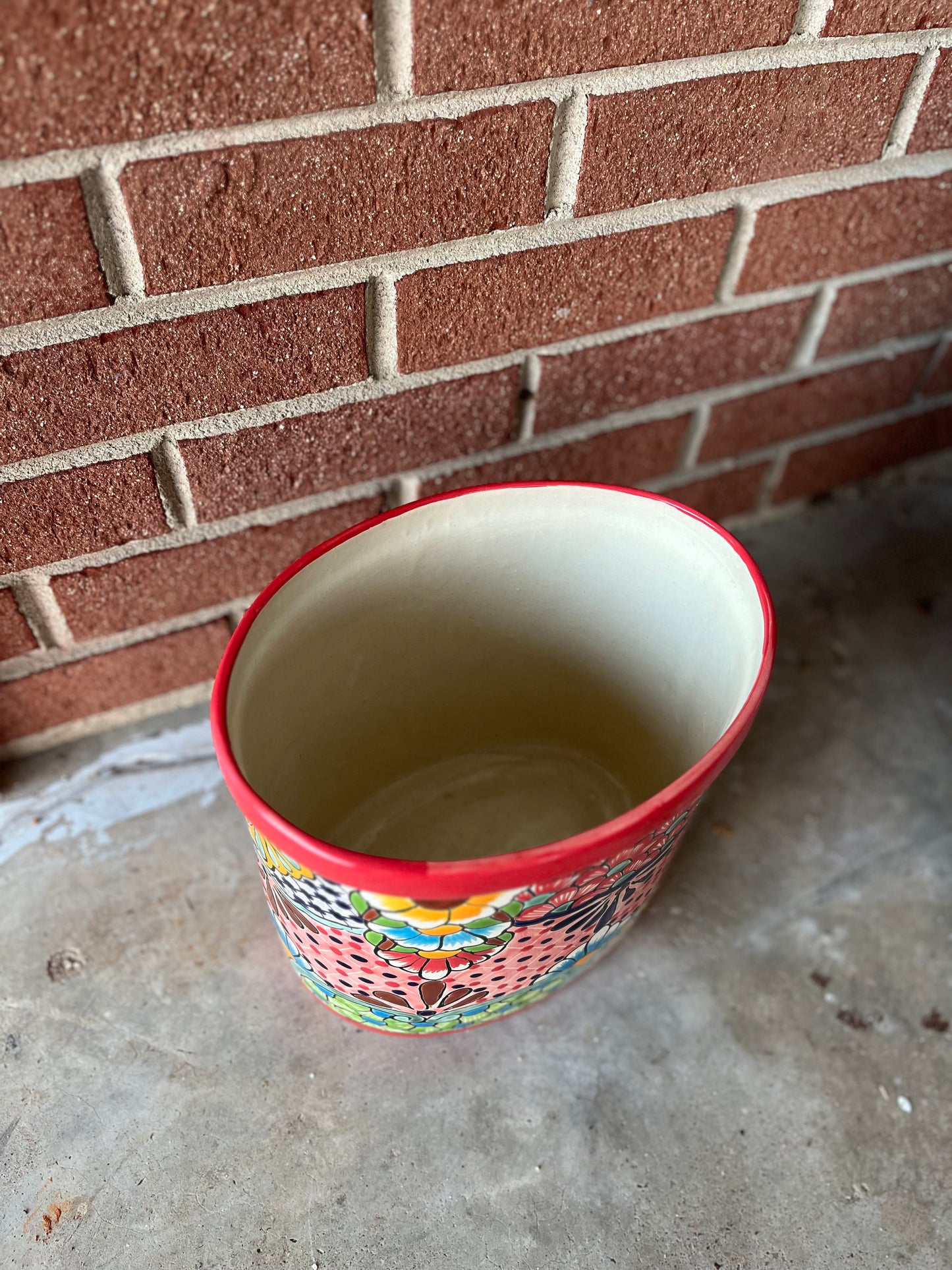 Talavera Trash Can