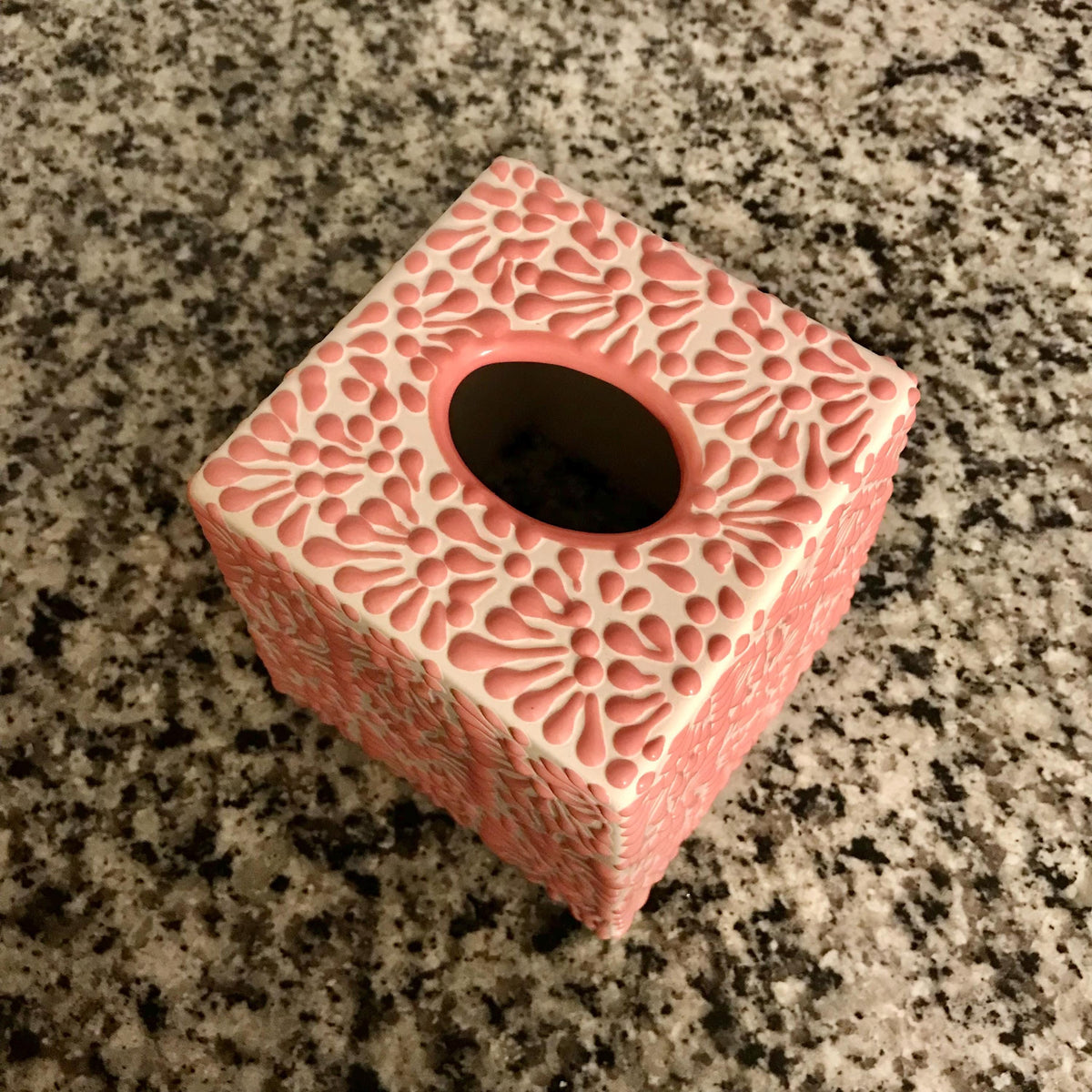 Tissue Box Cover Pink or Multicolor Made in Mexico Unique Artisan Home Decor Mexican Pottery Tissue Box Talavera Decor Handmade