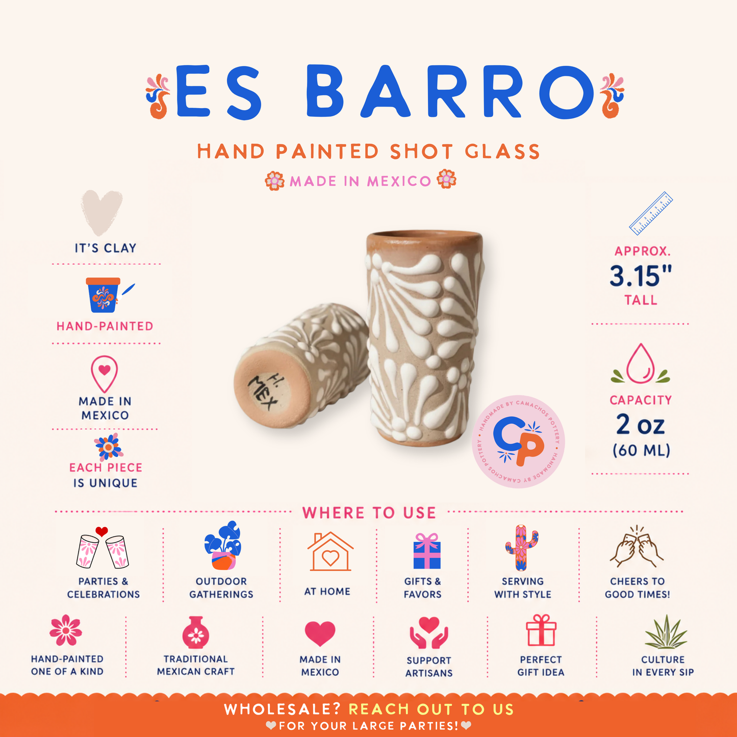 Barro (Clay) Shot Glass