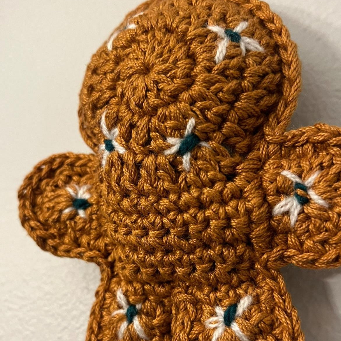 Mexican Gingerbread Crochet Ornament Handmade Bag Charm Keychain or Holiday Décor