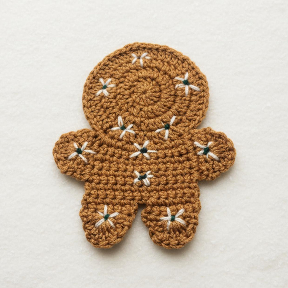 gingerbreadman crochet coaster mexican barro inspired coaster home decor