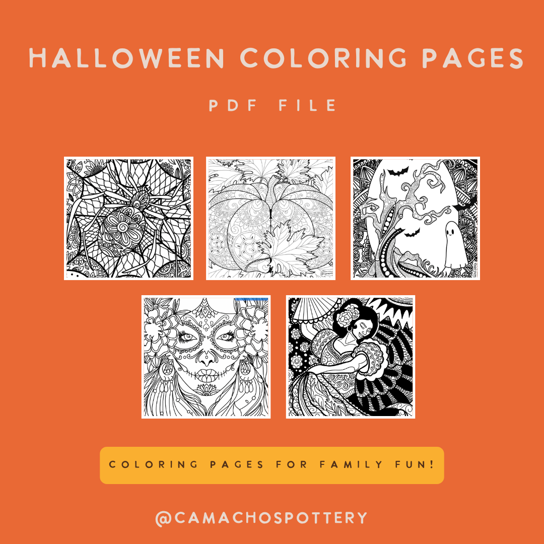 [DIGITAL] 5 Halloween Coloring Pages