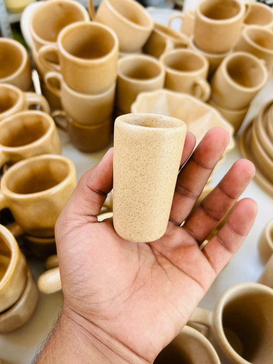 Handmade Rustic Brown Ceramic Shot Glass Mexican Pottery Artisan Clay Decor Wedding Favor Traditional Craft Pre-Order Now Ships September