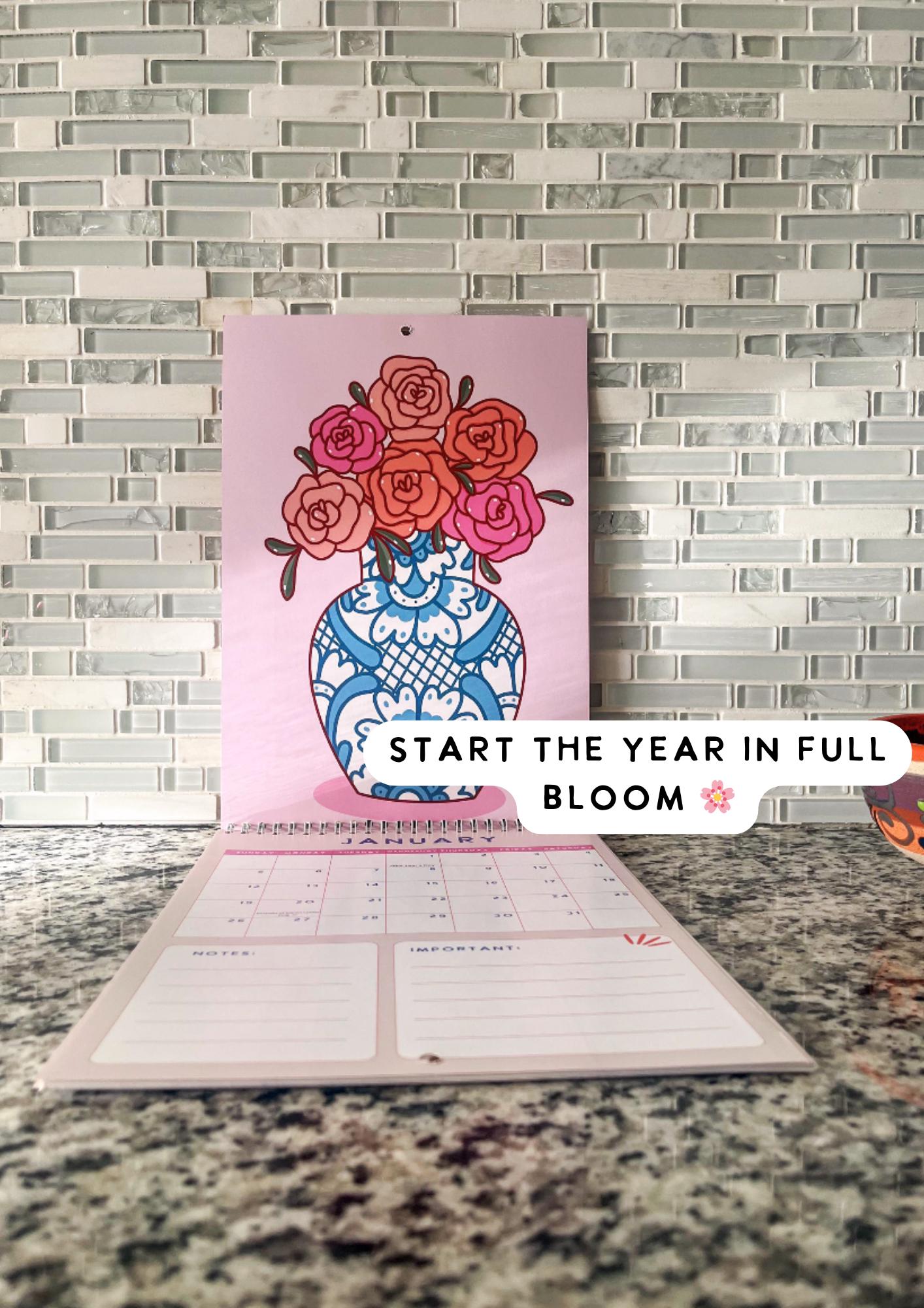 Preorder 2026 Illustrated Wall Calendar Hand Drawn Art Double Page Wall Calendar Mexican Inspired Illustrated 12 Month Calendar Sunday Start