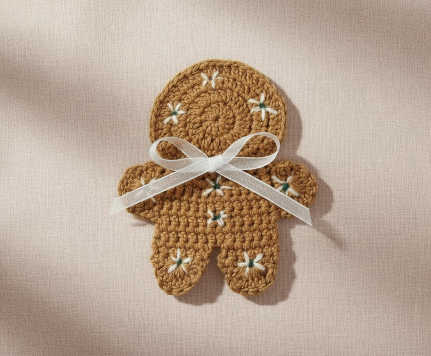 gingerbreadman crochet coaster mexican barro inspired coaster home decor