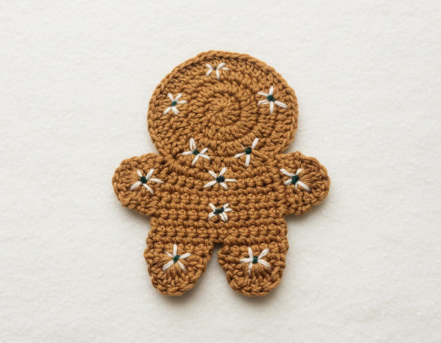 gingerbreadman crochet coaster mexican barro inspired coaster home decor