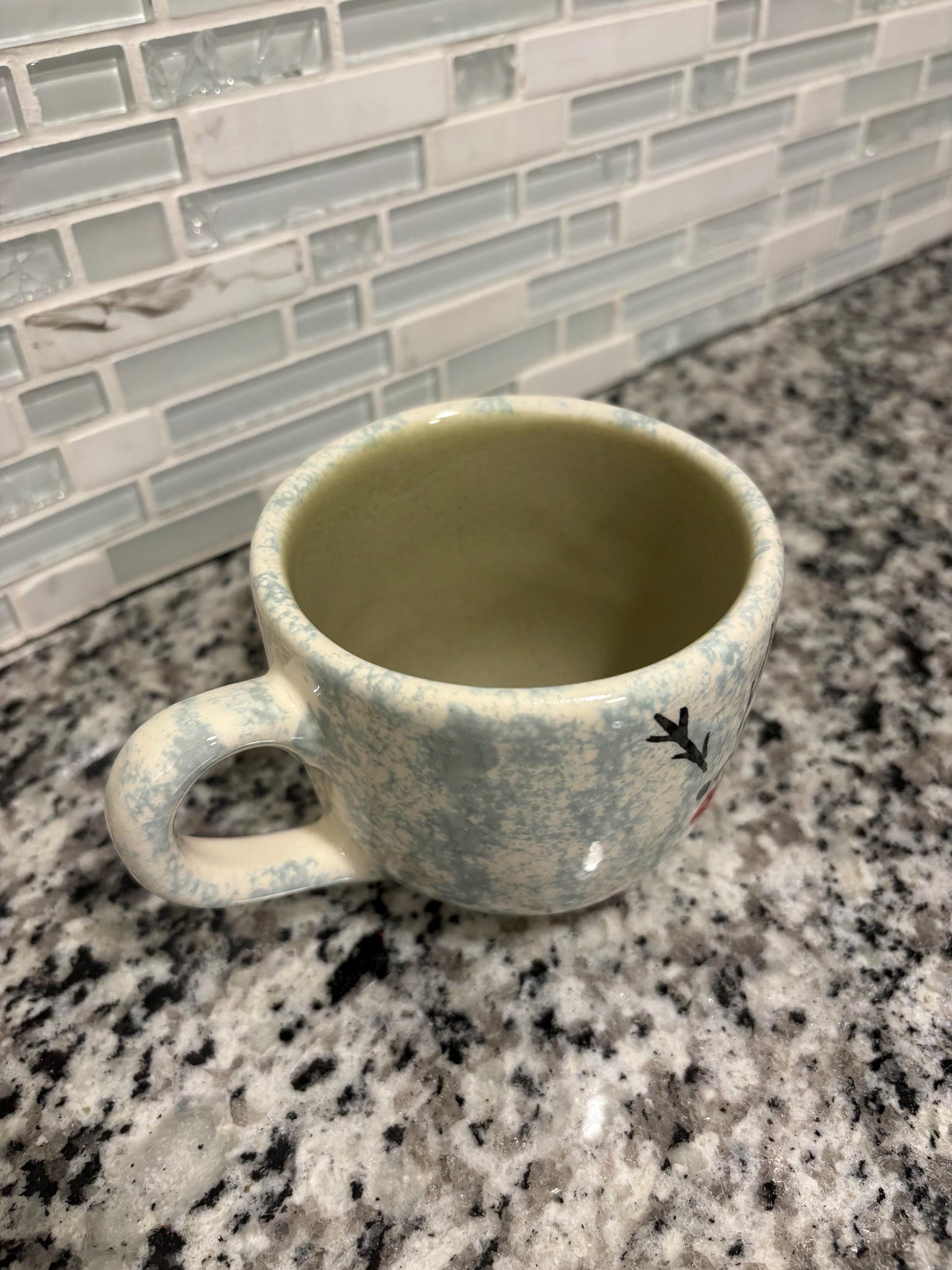 Handmade Rudolf Espresso Mug, Ceramic Christmas Coffee Mug
