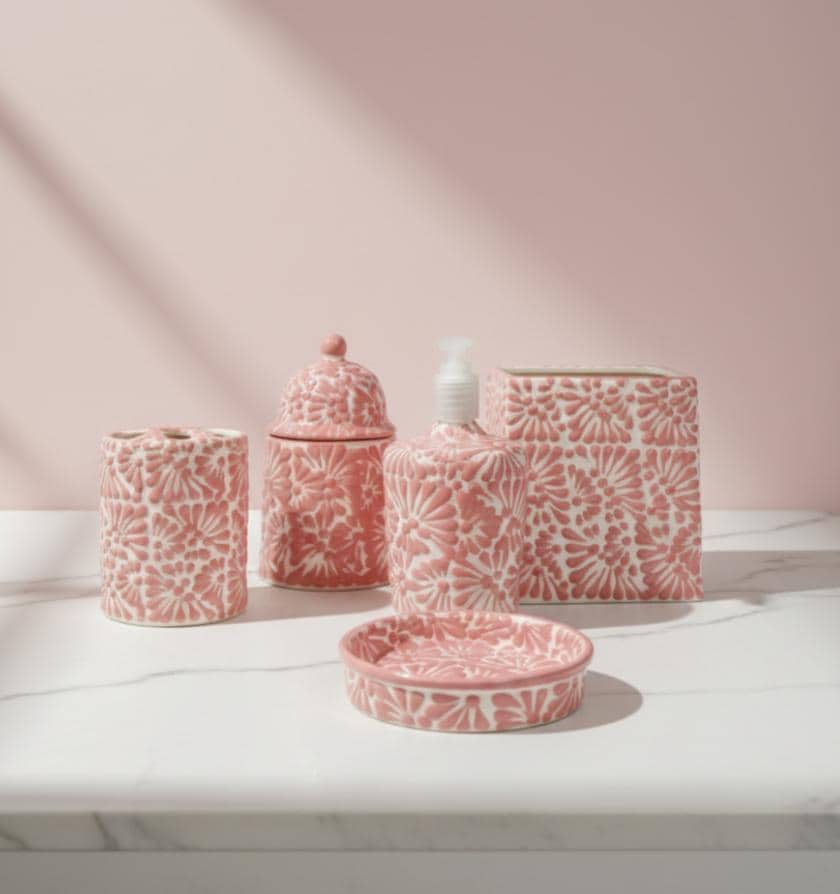 Pink Bathroom Decor Made in Mexico