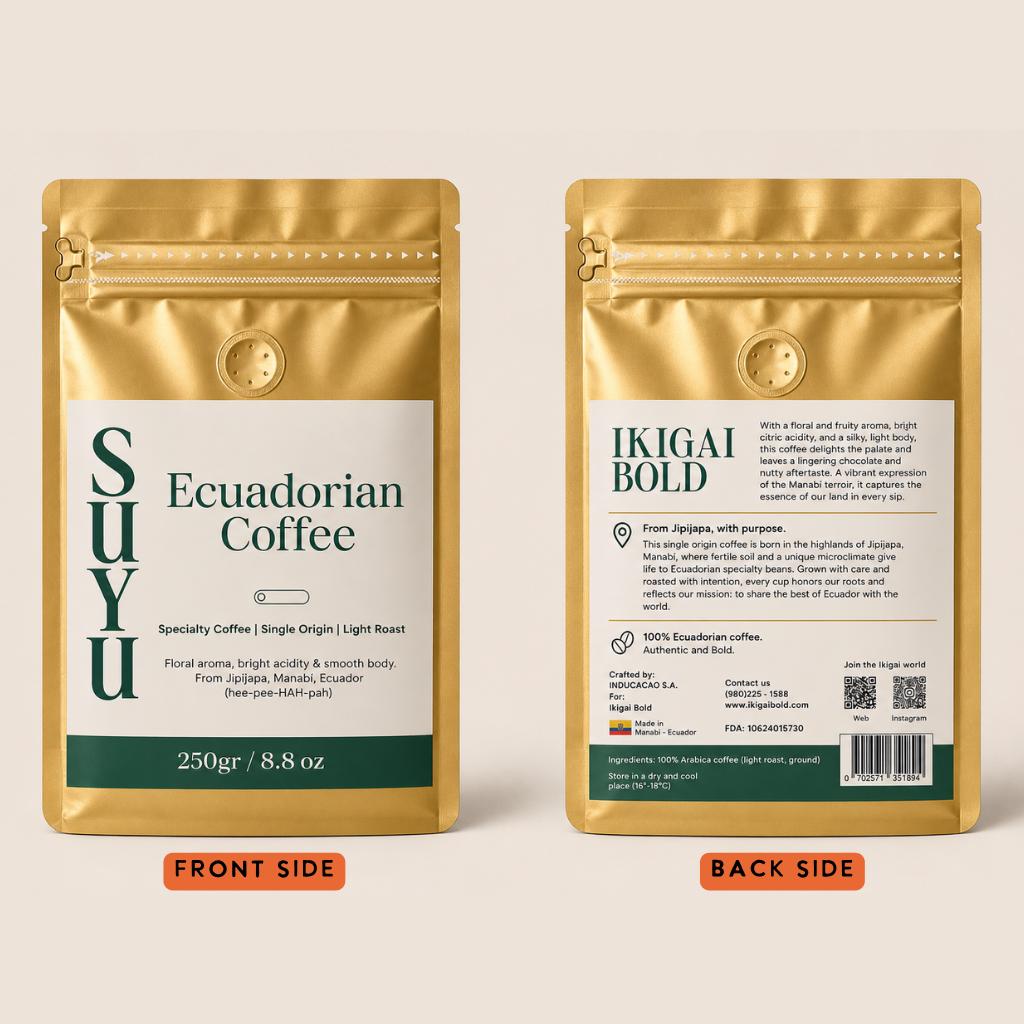 Coffee Gift Box Ceramic Mug Gift Set with Ecuadorian Coffee & Crochet Coaster