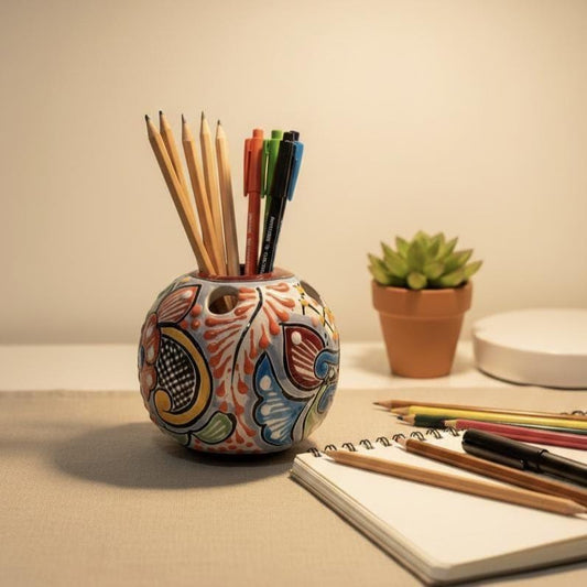 Talavera Pencil Holder Made in Mexico