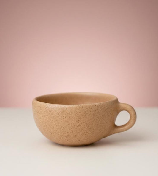 Handmade Speckled Ceramic Mug 8 oz High-Fired Mexican Pottery Coffee Cup