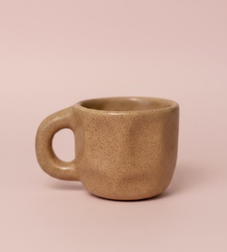 modern ceramic mug 8 oz Matte Black & Brown Coffee Cup High-Fired Mexican Pottery Mug Artisan Mug Made in Mexico