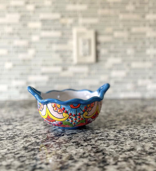 Ceramic Bowl with Spoon Made in Mexico