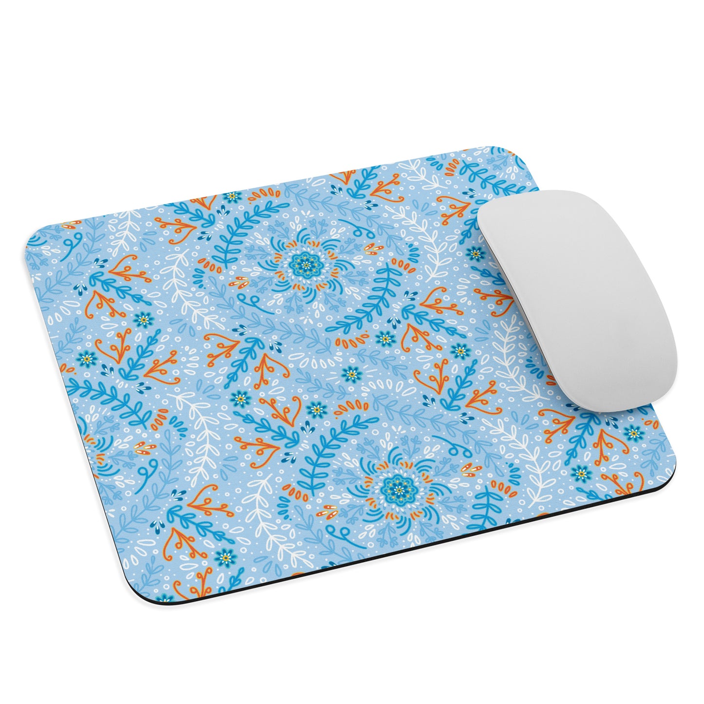 Bloom Lines: Mexican-Inspired Floral Mousepad