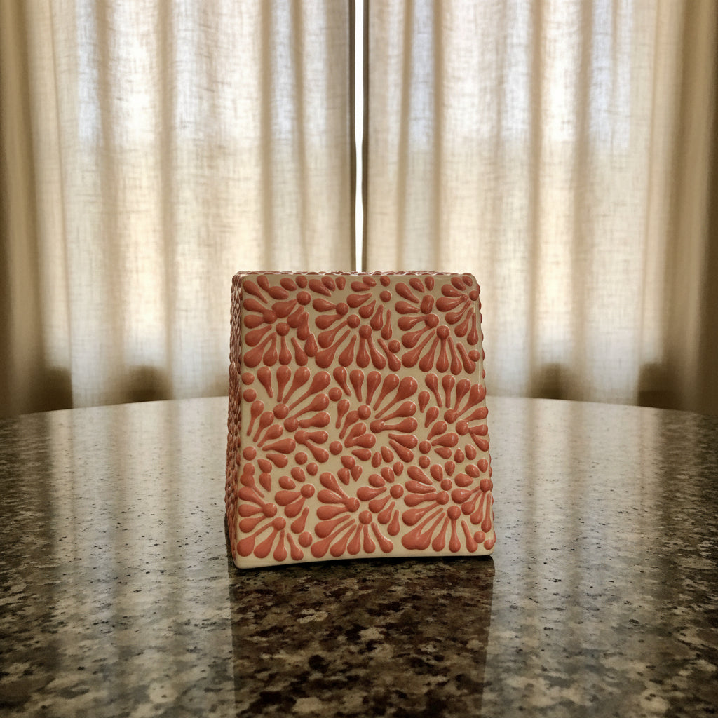 CERAMIC Tissue Box Cover Pink or Multicolor Made in Mexico Unique Artisan Home Decor Mexican Pottery Tissue Box Talavera Decor Handmade