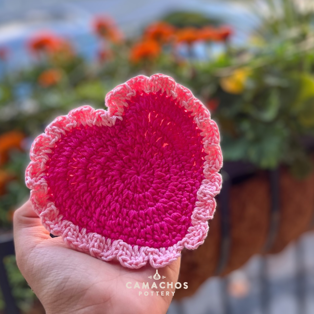 Corazoncito Crochet Coaster 💘