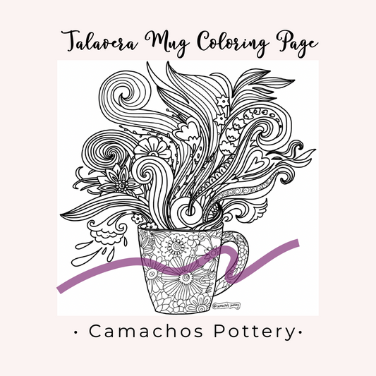 [Digital Download] Talavera Mug Coloring Page