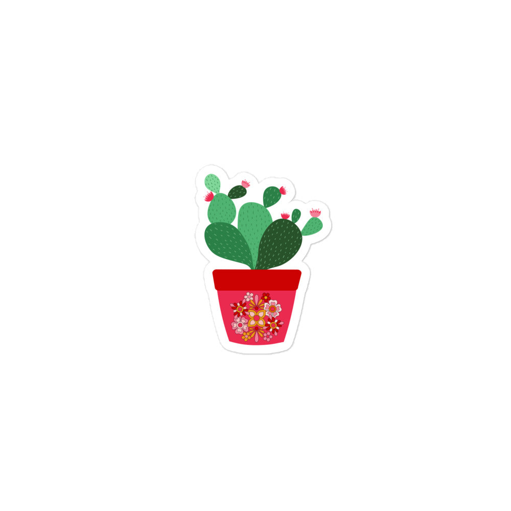 Hot Pink Cactus Sticker – Camachos Pottery