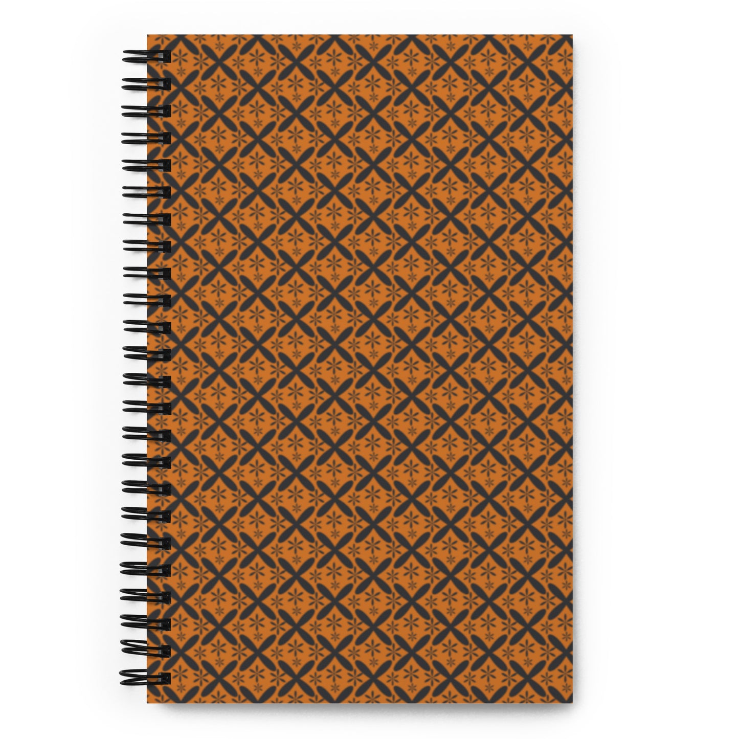 Orange and Black Spiral notebook
